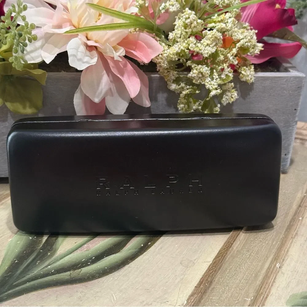 Ralph Lauren Eyeglasses Hard Case Black with Cleaning Cloth